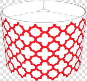 Red Quatrefoil Pattern   Lampshade  HD Png Download