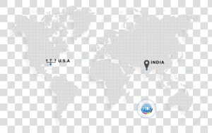 World Map Pointing Itdl Offices   World Map  HD Png Download