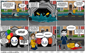 Georgie And Pennywise Comic  HD Png Download