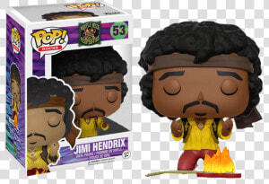 Jimi Hendrix Monterey Us Exclusive Pop Vinyl Figure   Jimi Hendrix Burning Guitar Pop  HD Png Download