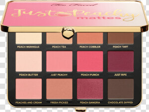 Too Faced Just Peachy Velvet Matte Eyeshadow Palette   Matte Eyeshadow Palette Best  HD Png Download