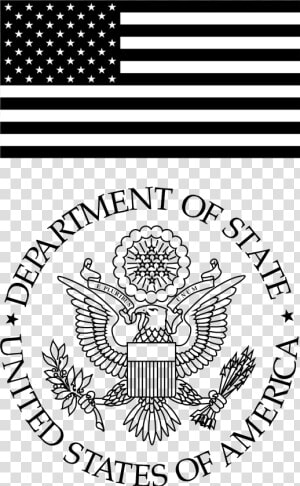 State Seal And Flag Stacked   Department Of State Stamp  HD Png Download