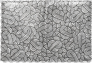 Black And White Swirls Doodles Custom Notebook B5  HD Png Download