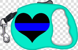 Thin Blue Line Heart Dog Leash Class   Leash  HD Png Download