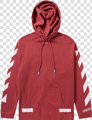 Off White Logo   Off White Hoodie Red  HD Png Download