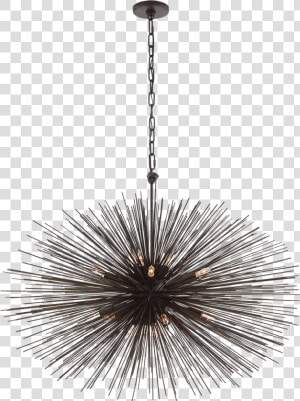 Strada Medium Oval Chandelier   Black Sputnik Pendant Light  HD Png Download