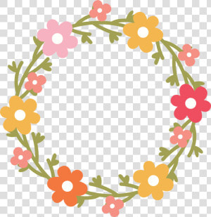 Floral Wreath Svg Cut File   Free Floral Wreath Svg  HD Png Download