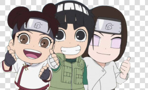 Anime  Naruto  And Rock Lee Image   Neji Tenten E Rock Lee  HD Png Download