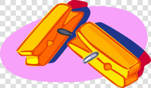 Vector Illustration Of Clothespin Or Clothes peg Fastener  HD Png Download