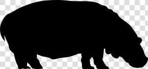 Transparent Computer Silhouette Png   Hippo Silhouette Png  Png Download