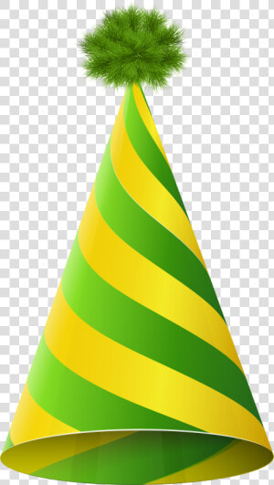 Party Hat Green Yellow Transparent Png Clip Art Imageu200b   Green Birthday Hat Png  Png Download