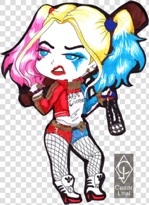 Cliparts For Free Download Harley Quinn Clipart Joker   Harley Quinn Drawings Cute  HD Png Download