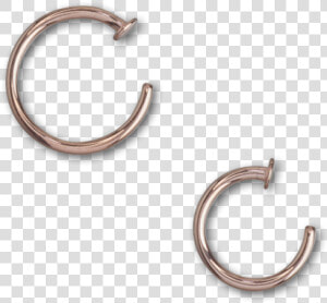 Pvd Rose Gold Steel Open Nose Ring   Earrings  HD Png Download