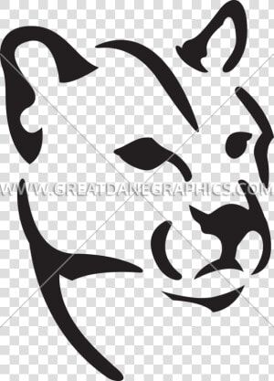 Mountain Clipart Silhouette   Mountain Lion Clip Art Black And White  HD Png Download