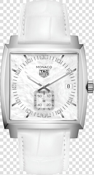 Tag Heuer Monaco Quartz   Tag Heuer White Monaco  HD Png Download