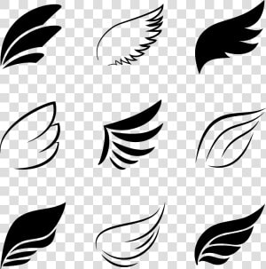 Elements Flight Angel Bird Black Logo Wing Clipart   Cute Wings Vector Png  Transparent Png