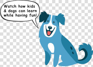 Watch How Kids And Dogs Can Learn While Having Fun1   Cartoon Sitting Dog Png  Transparent Png