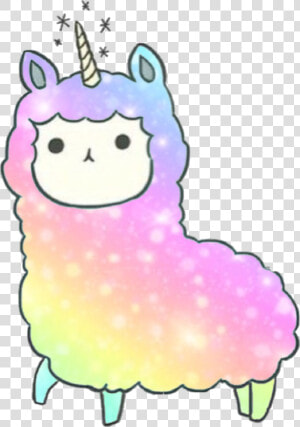  kawaii  llama  llamacorn Dedicated To  kandygamergirl   Kawaii Unicorn Colouring Pages  HD Png Download