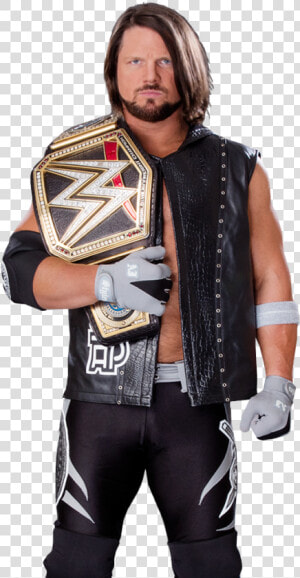 Aj Styles Wwe Champion By Nib   Aj Styles Wwe World Champion  HD Png Download