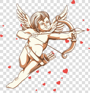 Cupid Drawing Cherub   Angel Cupid Illustration  HD Png Download