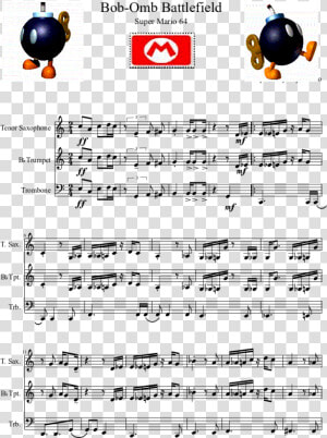 Bomb Omb Battlefield Piano Sheet Music  HD Png Download