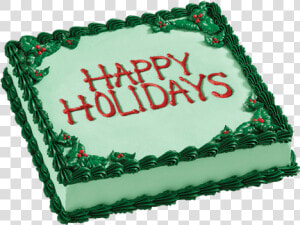 Happy Holidays Square Cake   Birthday Cake  HD Png Download