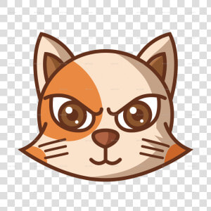 Png cat Funny Icon 14   Cartoon Cat Png Face  Transparent Png