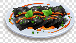 Black Ravioli With Shrimp   Chocolate  HD Png Download