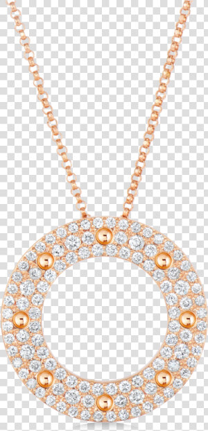 Roberto Coin Pois Moi Pave Circle Necklace  HD Png Download