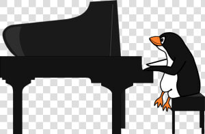 Angle keyboard piano   Penguin Playing Grand Piano  HD Png Download