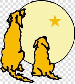 Come To Heal Dog In Front Of Big Yellow Moon Logo  HD Png Download