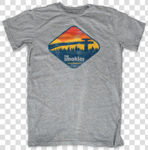 Smoky Mountains Clingmans Dome Grey   T Shirt  HD Png Download