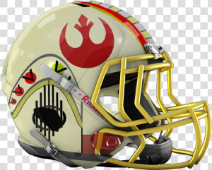 X Wing Helmet Png   Orange And Black Football Helmet  Transparent Png