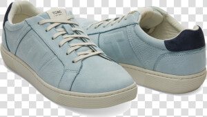 Toms Pastel Turquoise Nubuck Leather Mens Leandro Sneakers   Skate Shoe  HD Png Download