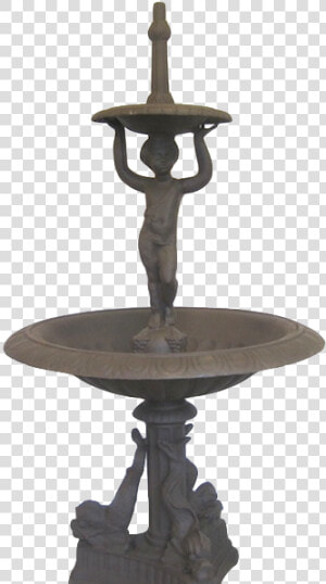 Cast Iron Fountain With Angel Fish   Fountain  HD Png Download