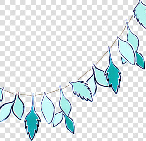 Hand Doodled Leaves Garland palm  amp  Pine Party Co   Garland  HD Png Download