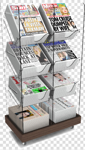 Bartuf Twin Tower Newspaper Display title Bartuf Twin   Shelf  HD Png Download