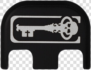 Skeleton Key Titanium Black Traditional Finish Back   Chaves Knives Logo  HD Png Download