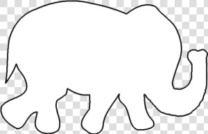 Elephant Outline Trunk Up 19 Elephant Trunk Up Clip  HD Png Download