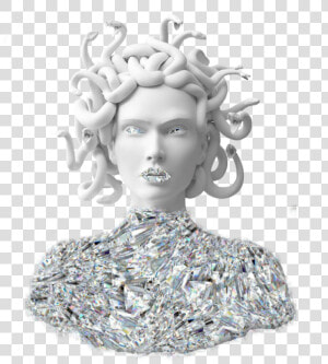  diamondeffect  diamond  shine  aesthetic  aesthetics   Transparent Medusa Sculpture Png  Png Download