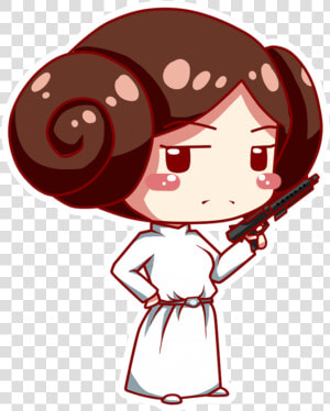 Star Wars Clipart Princess Leia   Princess Leia Star Wars Chibi  HD Png Download