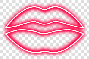  neon  love  red  lip  lip   Lips Kiss Png Gif  Transparent Png