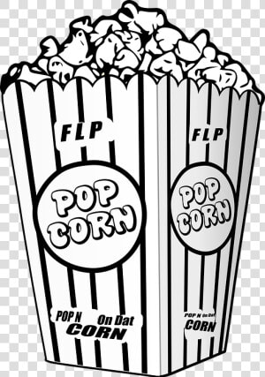 Popcorn  Movie  Entertain  Film  Cinema   Popcorn Images Black And White  HD Png Download