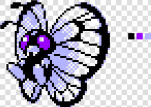 Butterfree Pixel Art Grid  HD Png Download