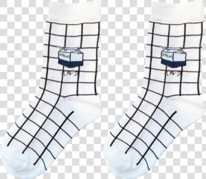 Image Of Milk Grid Socks   Aesthetic Socks Png Transparent  Png Download