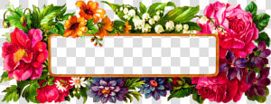 Flower Photo Frame Design Png   Rectangle Floral Frame Png  Transparent Png