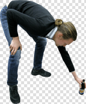 Beerbottle   Man Bending Over Png  Transparent Png