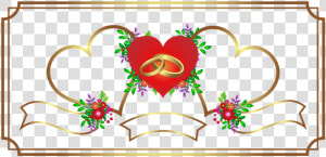 Invitation  Wedding  Heart  Gold  Congratulation   Simple Frame Design Png  Transparent Png