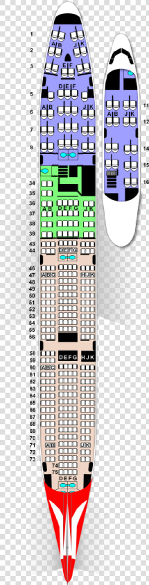 Boeing 747 400er Seat Map  HD Png Download