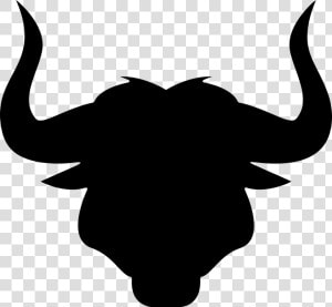 Cattle Bull Silhouette Clip Art   Bull Silhouette Clip Art  HD Png Download